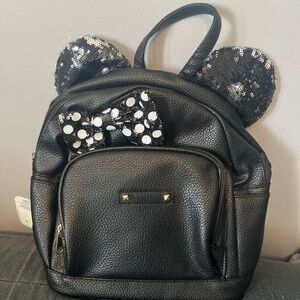 Black Sequin Kids Backpack